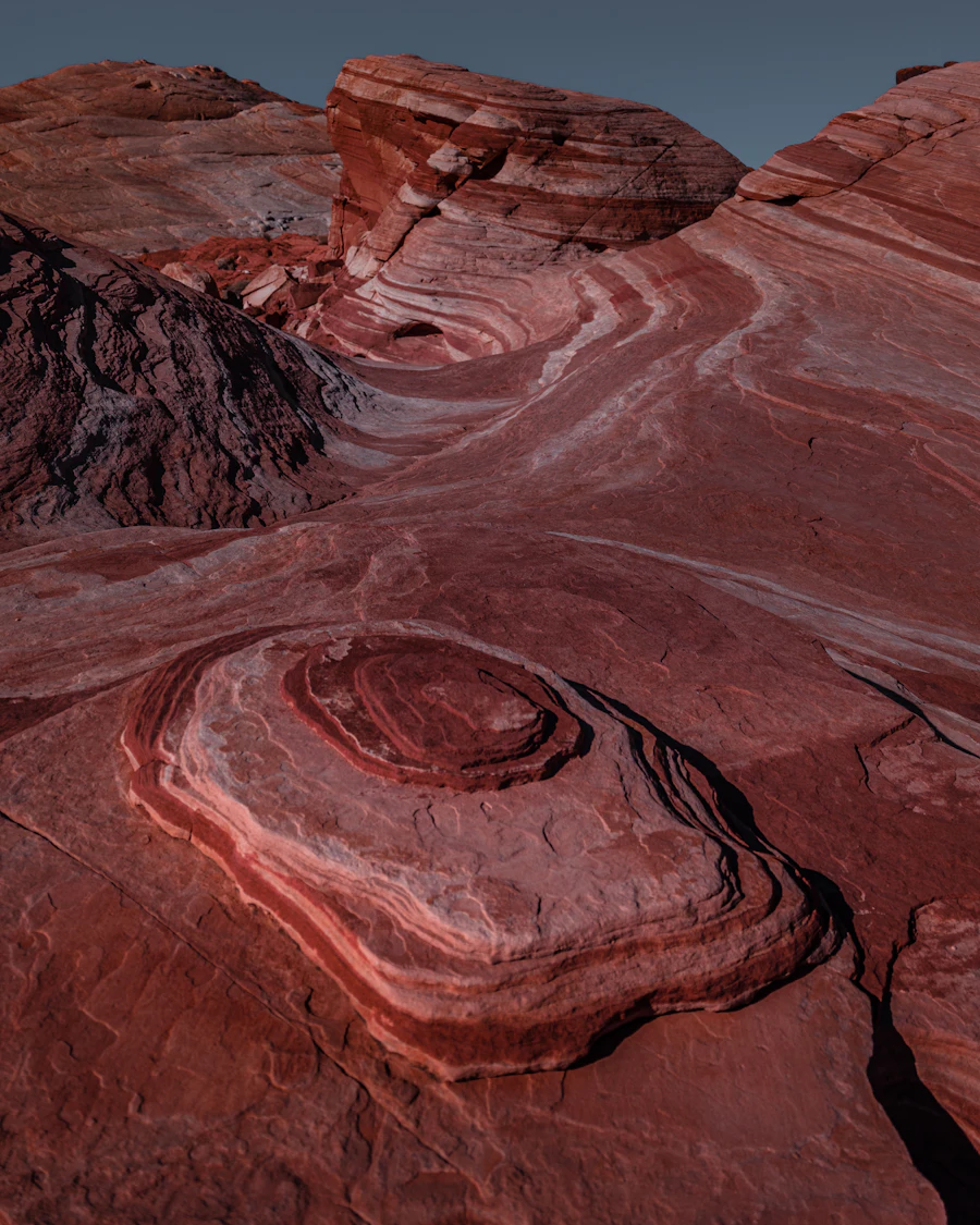 Swirling red sandstone in Valley of Fire, Nevada