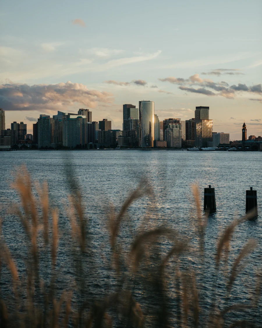 The view across the Hudson River from the New Jersey waterfront