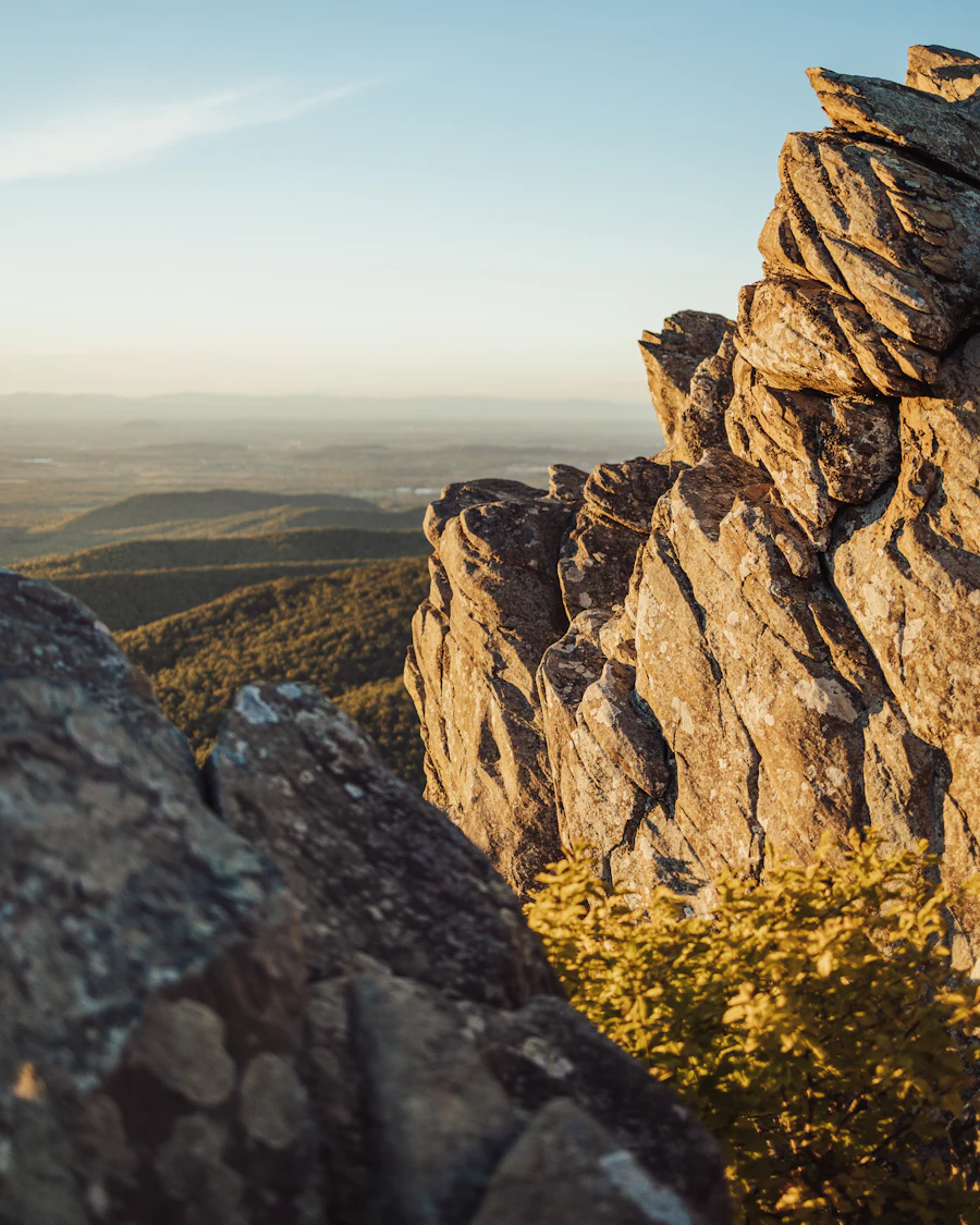 Sunrise over the Blue Ridge from Humpback Rock, Virginia